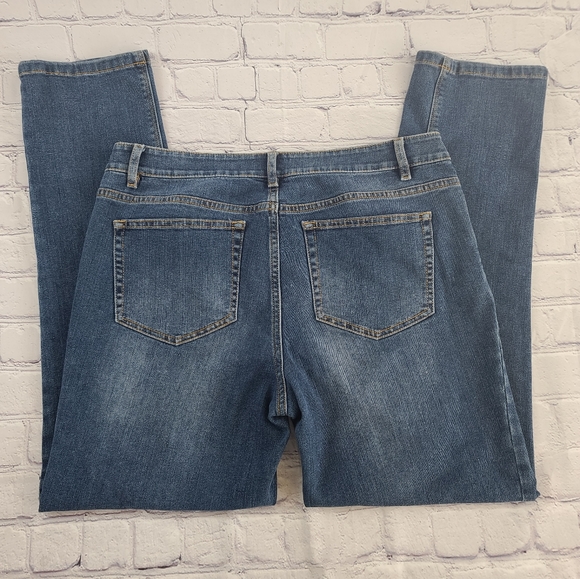 J. Jill Denim - J.Jill Size 8 Authentic Fit Slim Ankle Denim Jeans Med Wash